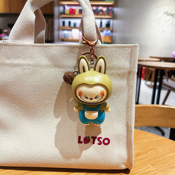 Face Changing Labubu Keychain