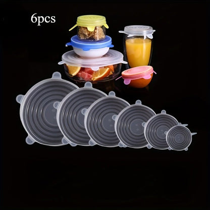 Silicone Lids Stretchable Cover ( Pack of 6 )