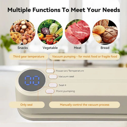 3-in-1 Cordless Rechargeable Food Saver Vacuum Sealer