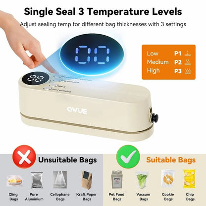 3-in-1 Cordless Rechargeable Food Saver Vacuum Sealer