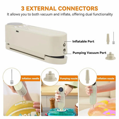 3-in-1 Cordless Rechargeable Food Saver Vacuum Sealer