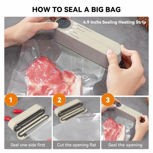 3-in-1 Cordless Rechargeable Food Saver Vacuum Sealer