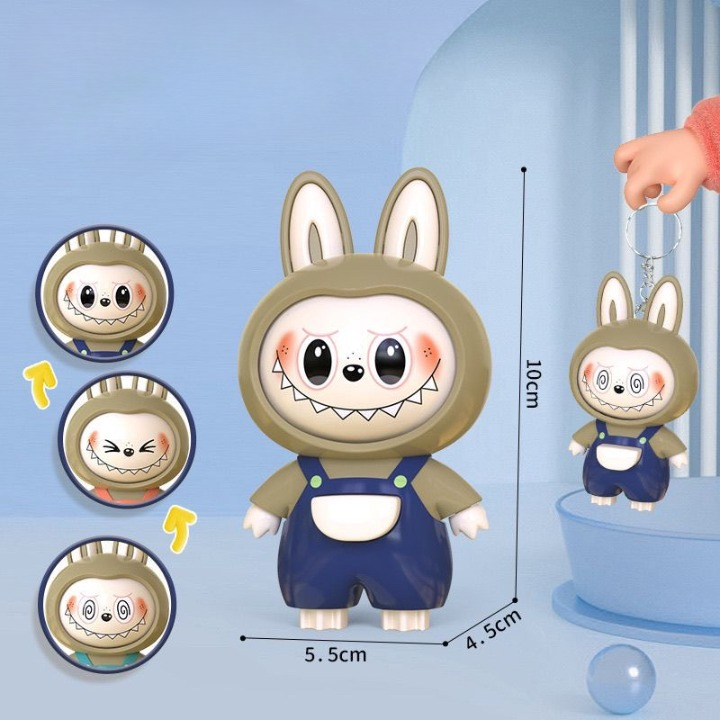 Face Changing  Labubu Keychain